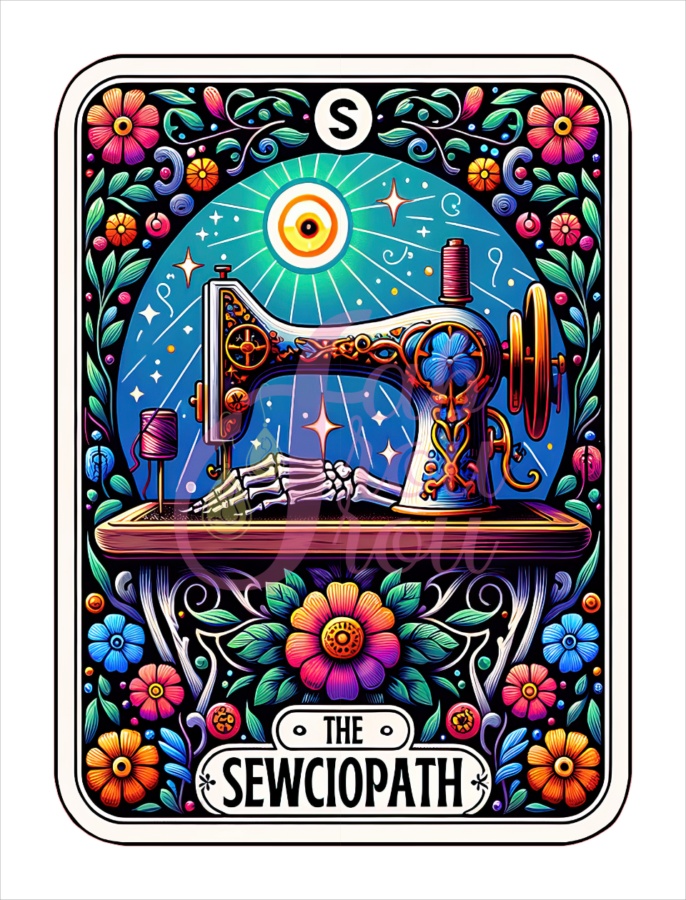 The Sewciopath Tarot Card Magnet