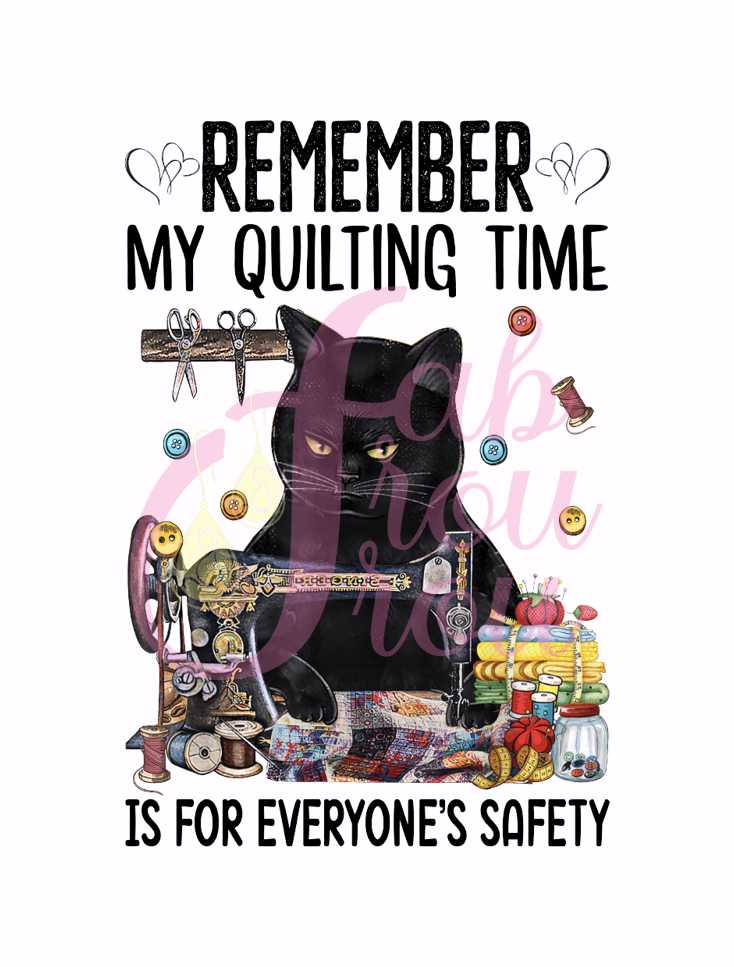 Remember My Quilting Safety 2 Magnet