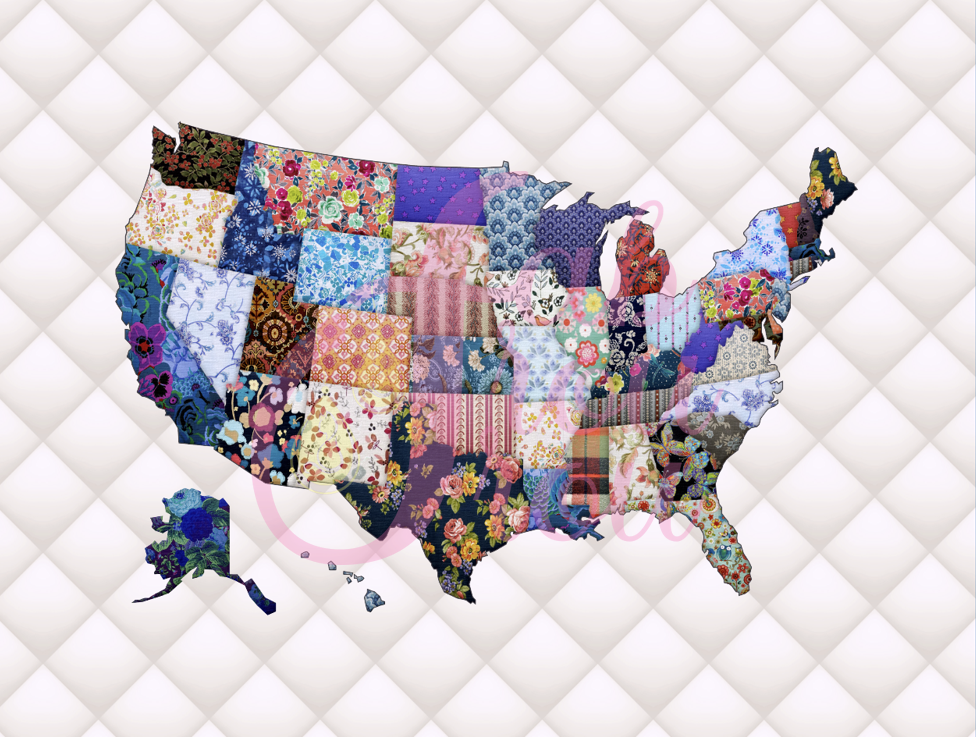 Quilted USA Magnet