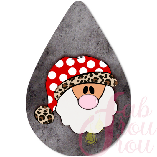 Cheetah Dot Santa Hat