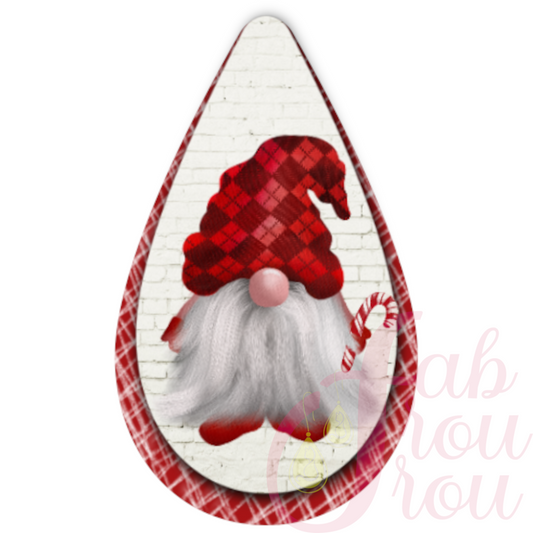 Gnome in Red Plaid Hat