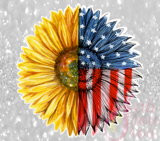 20 oz Flag Sunflower