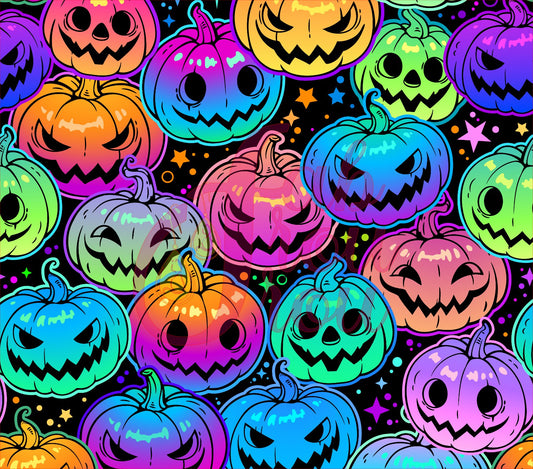 Neon Crowded Pumpkins